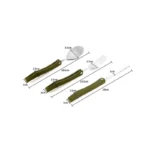 ست قاشق، چنگال و چاقو تاشو کمپینگ – همراهی سبک و ضروری برای طبیعت‌گردان - تصویر 3